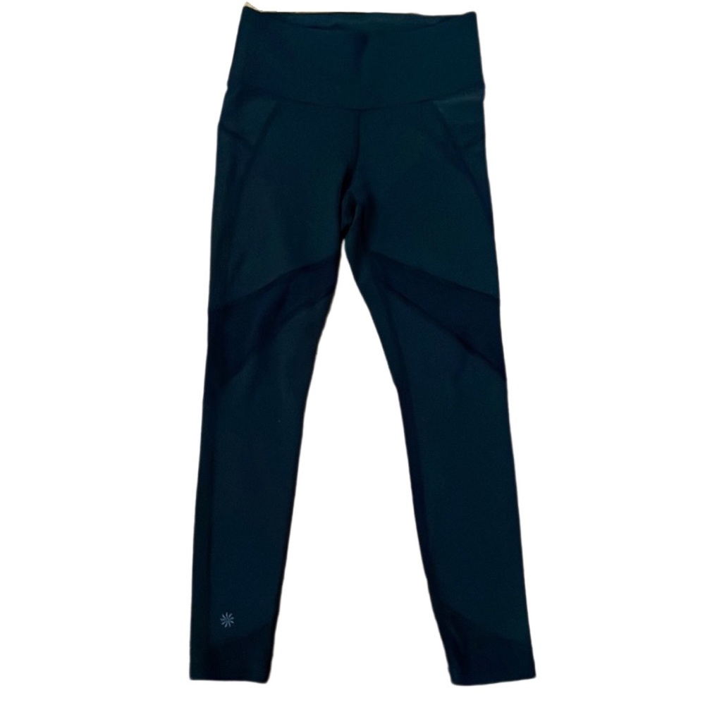 Athleta Black 7/8 High-Rise Mesh Detail Leggings